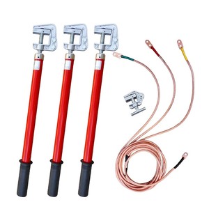 Sécurité électrique <span class=keywords><strong>Fil</strong></span> De Terre Pince avec Tige de Mise À La Terre Haute Tension portatif de mise à la terre Haute Tension Portatif tige de terre ensemble - Product Image 3