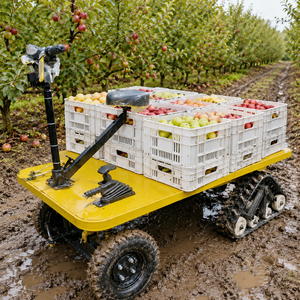 Carrello Elettrico a Piattaforma Chiusa con Mezza Traccia Motorizzata, per Uso Industriale, Agricolo e Commerciale - Product Image 1