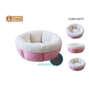 Cuccia per gatti Yommy rosa in peluche morbido con fondo antiscivolo per gatti e cani di piccola taglia - Product Image 1