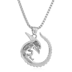 Colgante de Dinosaurio Bestia Mítica de Acero Inoxidable, Collar con Forma de Animal, Regalo para Hombres y Mujeres, Estilo Punk Retro - Product Image 2