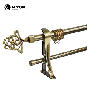 Kyok Bắc Âu Thiết Kế Chống-Brass Sắt Que Với Đôi Chân Đế Nhôm Phụ Kiện Cho Cửa Sổ Phong Cách Bắc Âu Rèm Cực - Product Image 3