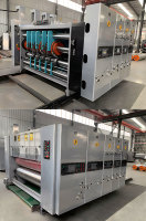 Machine automatique de fabrication de boîtes en carton ondulé 1420 à 2 couleurs avec alimentation automatique des bords, imprimante, rainureuse et découpeuse pour emballage de fruits