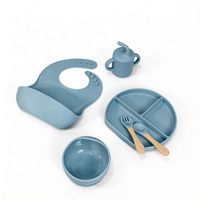 Ensemble d'alimentation personnalisé en silicone pour bébé : bol et assiette à ventouse pour repas d'enfants