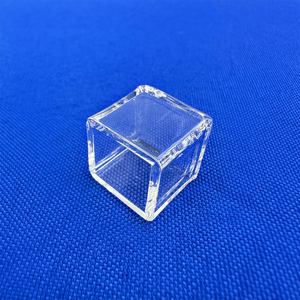 Espectrofotômetro de células de cuvette de vidro óptico UV de quartzo transparente de alsmissão personalizado de laboratório - Product Image 4