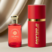 Vente Flash Bouteilles De Parfum De Luxe 100ML Mat Vert Foncé Parfum Bouteille En Verre Bouteille De Parfum Ronde Avec Logo