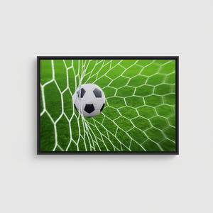 Printed Football Canvas Art: Boy's Room Decor, Unique Valentine's Gift,<b>BLACK</b> <b>FRAMED</b> CANVAS - Product Image 2