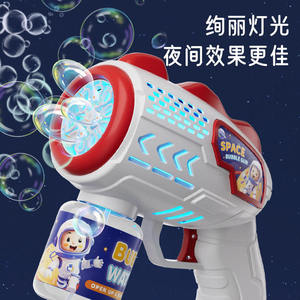 Pistolet à bulles automatique en plastique, machine à bulles pour enfants, garçons et filles, utilisation en extérieur, pistolet à bulles électrique poreux - Product Image 4
