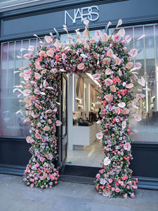 Arche de fleurs artificielles LANJO pour mariage, arrangement de roses multicolores personnalisé, amovible, réglable, durable, hauteur 5-6 pieds, 4-5 pieds pour mariage - Product Image 4