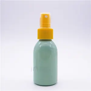 Классические мини круглые зеленые пластиковые бутылки с распылителем 100 мл для косметического инструмента, жидкость для очистки