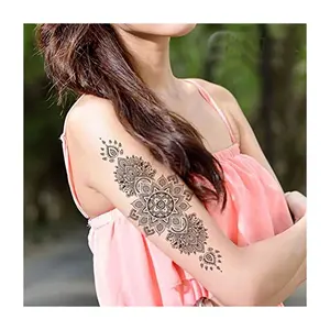 Volwassenen Vrouwen Body Art Tattoos Henna Mehndi Sexy India Bruiloft Tijdelijke Tattoos Groothandel Custom Tattoo Sticker
