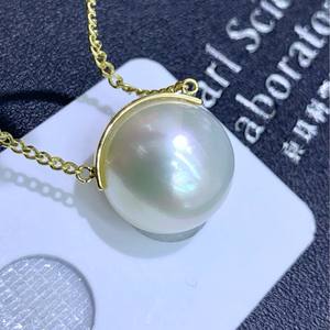 Collar de perlas moradas naturales Wenchi, 11-12mm, adorno dorado, ambiente sencillo y moderno, regalo perfecto, modelo 21214 - Product Image 3