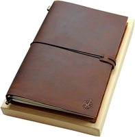 Carnet de notes A5 en cuir véritable fait main, rechargeable, pour entreprise, avec logo personnalisé, vente en gros
