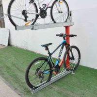 Porte-vélo en acier inoxydable, à deux niveaux, pour Garage