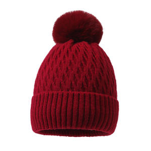 Fashion Winter <b>Pom</b> Women Solid Beanie With Fleece Lined <b>Hat</b> - Product Image 4