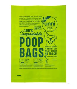 Custom Eco Friendly Biodegradable Cornstarch <b>Compostable</b> Dog Waste Poop <b>Bag</b> BPI Certified 15 Micron Thick Moderate Odor Control - Product Image 1