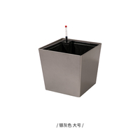 Jardinière en plastique, finition cuite, design carré, décoration de bureau et de maison. Comprend un trou de drainage pour l'auto-arrosage.