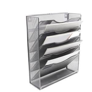 Wikoune 5 طبقات معلقة في صينية تنظيم حرف شبكة معدنية مثبتة على الحائط Offical - Product Image 1