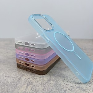 Ins phong cách Matte cứng PC trường hợp tốt cuộn dây từ trường hợp điện thoại cho <span class=keywords><strong>iPhone</strong></span> 16 15 Pro Max màu sắc chống sốc điện thoại di động trường hợp - Product Image 5