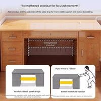 Bureau d'ordinateur moderne avec étagères de rangement spacieuses et structure robuste pour le bureau à domicile ou l'étude