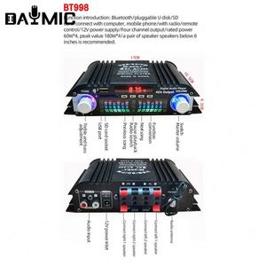 Amplificateur numérique miniature professionnel pour voiture et maison BT998 Audio 4 canaux pour voiture et maison - Product Image 2