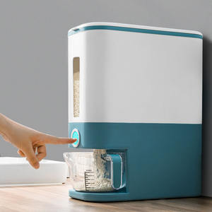 Dispensador de Arroz y Granos de Plástico, Caja de Almacenamiento para Cocina, Contenedor de Alimentos Secos a Granel, 12 kg, Venta al Por Mayor - Product Image 4