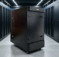 Armoire de serveur de centre de données insonorisée 32U 19 pouces, en acier laminé à froid, indice de protection IP20