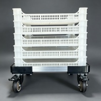 Plateau en plastique perforé réutilisable 595*395*59mm, empilable, pour séchage des légumes, refroidissement et congélation en boulangerie