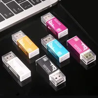 Lector de tarjetas SD 4 en 1, lector de tarjetas de memoria Flash USB para Memory Stick Pro Duo Micro SD/T-Flash/M2/MS, adaptador SD