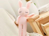 Jouets en crochet personnalisés en coton biologique pour bébé, lapin, 2021, jouets en crochet faits à la main, animaux en peluche kawaii