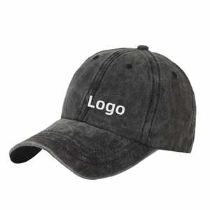 Gorra de Béisbol de Algodón Lavado para Fabricantes, Sombrero de Sol con Logotipo Personalizado, Gorra de Béisbol Suave con Protección Solar Estilo Vaquero - Product Image 1