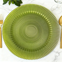Direkt vom Hersteller: Blaue Glas-Platzteller, Klassisches Design für Partys und Restaurant-Tischdekoration