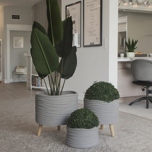 Jardinières <span class=keywords><strong>en</strong></span> fibre de verre écologiques durables et modernes pour plantes et fleurs, décoration d'art moderne, pots de fleurs <span class=keywords><strong>en</strong></span> <span class=keywords><strong>bois</strong></span>, pas cher - Product Image 2
