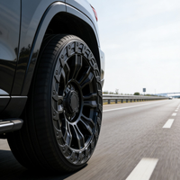 Jantes forgées tout-terrain personnalisées de 16/17/18/19/20 pouces, moyeux de roue en alliage noir pour pick-up et SUV, roues modifiées pour lifting