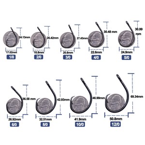 Hameçons <span class=keywords><strong>de</strong></span> pêche en mer pour gros gibier, hameçons circulaires en acier à haute teneur en carbone, hameçons Devil Eagle pour la pêche en eau salée - Product Image 2