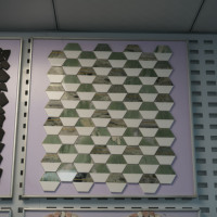 Mosaïque de marbre en chevrons à motifs multiples, pierre naturelle, nouvelle collection, très demandée, belle forme