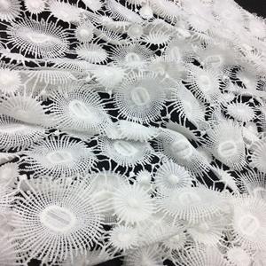 Tela de encaje para vestido de novia, tejido de algodón, color Blanco Suizo - Product Image 3