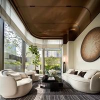 Songdesign Villa de luxe moderne Meubles de salon Ensemble de canapés Tête de lit Chaises Trône Tissu de qualité hôtelière Écologique 5 ans