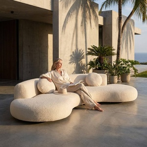 Nuovo Design di Arredamento per la Casa, Divano a Tre Posti <span class=keywords><strong>Moderno</strong></span> in Velluto Bianco Crema, Comodo ed Economico per <span class=keywords><strong>Soggiorno</strong></span> e Appartamento - Product Image 2