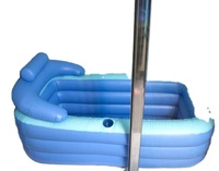 Piscine de sauna à usage domestique portable baignoire de glace adulte gonflable plongeant froid avec couvercle et porte-gobelets
