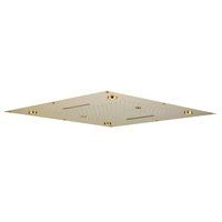 Pommeau de douche LED pour salle de bain, haute pression, économie d'eau, laiton brossé doré, 3 fonctions : brume, pluie, cascade, pour douche de plafond