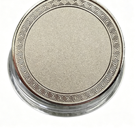 Pièce de monnaie commémorative personnalisée en métal gravable au laser, vierge, argentée, dorée ou or rose, pour collection ou cadeau, vente en gros