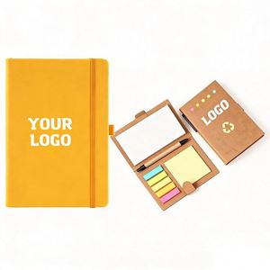 Wholesale A6 Pu Leather Logo Note Books for Business Gift Hardcover Notebook With Pen Holder Custom Promotional Gifts - Product Image 1