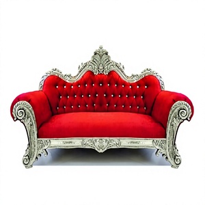 Sofá de Madera de Teca de Lujo para Bodas, Color Personalizado, Decoración Moderna para Eventos de Novios Indios - Product Image 1