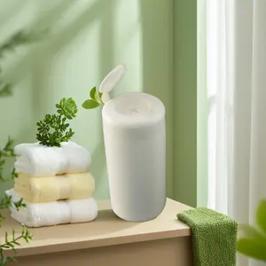 Cung Cấp Trực Tiếp 500Ml Trắng HDPE Nhựa Jar Tùy Chỉnh In Kháng Khuẩn Khăn Lau Xô Chai Cho Rượu Bé Đóng Gói Có Thể Tái Chế