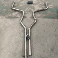 Sistem Knalpot Baja Tahan Karat Downpipe Mercedes Benz E550 W212 M273 Ketebalan 1.5mm Hasil Akhir Brushed/Polished