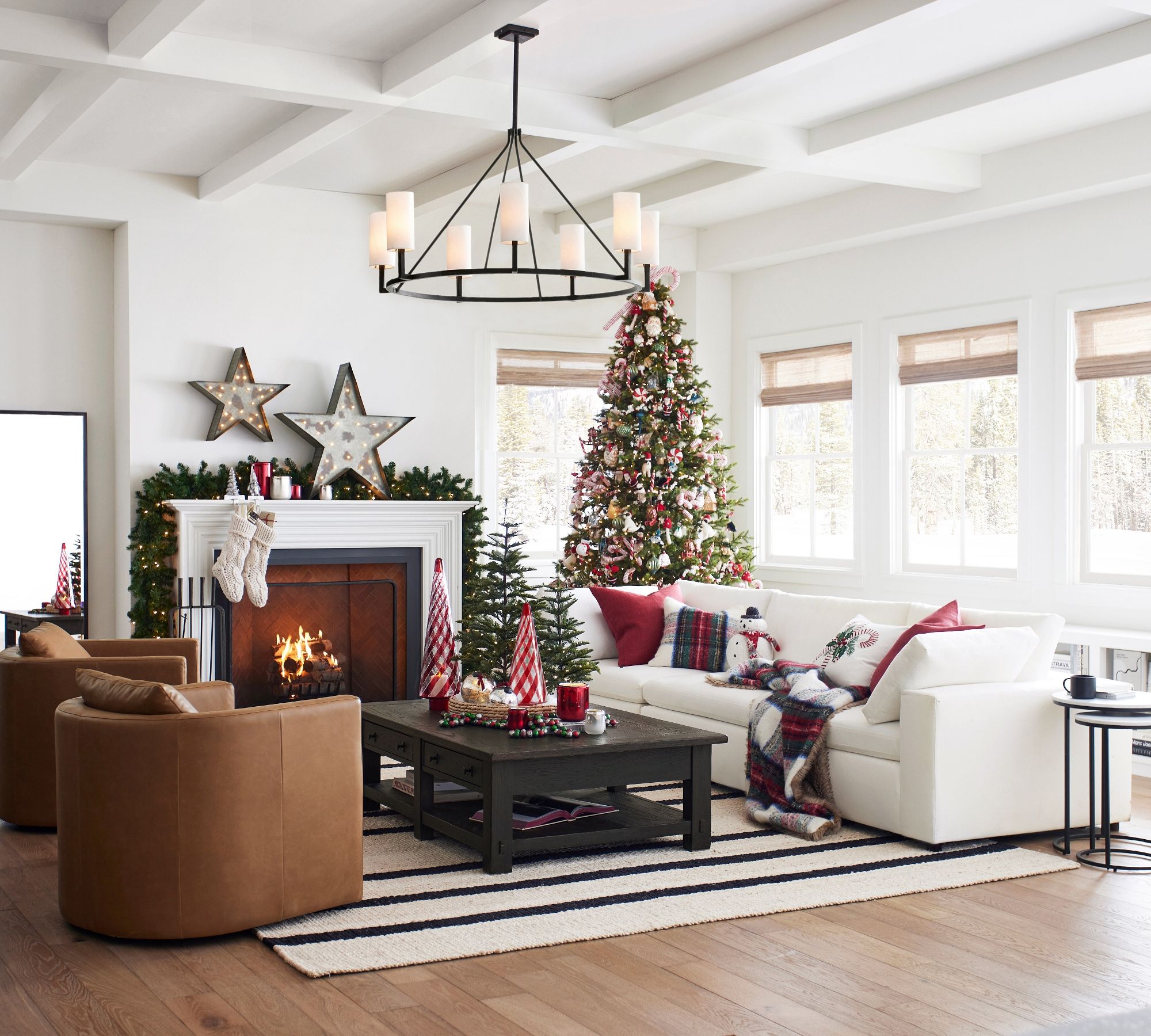 light luxury crystal metal round chandelier