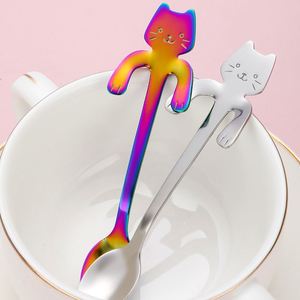Thickened 304 Stainless Steel square Head Golden Dessert <b>Spoon</b> - Product Image 2