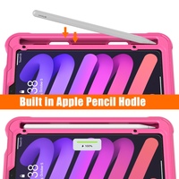 Pelindung Tablet TPU Anti Benturan untuk iPad Mini 6 Warna Pink, Casing Kokoh