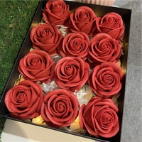 F-1563 OEM Rose géante en mousse artificielle faite à la main pour décoration de mariage, grande fleur en mousse PE, rose rouge
