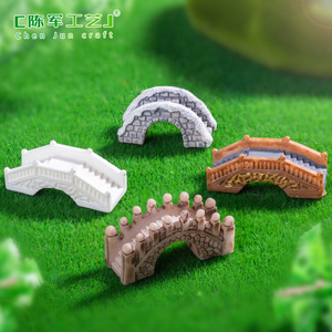 Micro-paysage créatif en résine, pont en pierre, série rétro en bois, accessoires de décoration DIY pour aménagement paysager miniature - Product Image 3